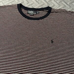 Ralph Lauren Polo Mens Navy, Red and Gray Striped Shirt, EUC, Size 2X